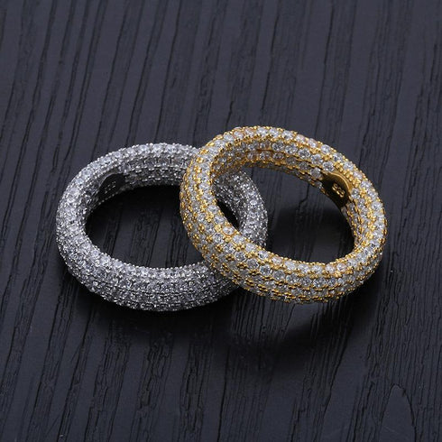 925 silver micro inlaid zircon ring sterling silver jewelry hip hop personality men's ring